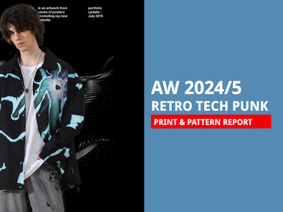 AW 2024/25 Men's Print report- Retro Tech Punk