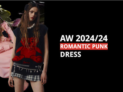AW 2024/24 Women's Dress Forecast- Romantic Punk
