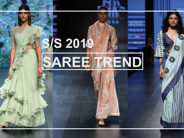 Lotus Makeup India fashion week 2018 Saree trend