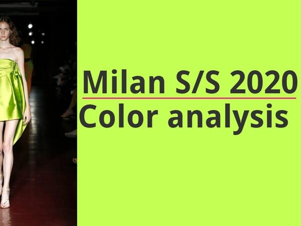 Women Color analysis: Milan S/S 2020