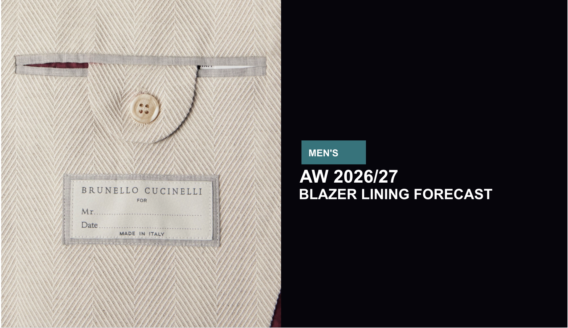 AW 2026/27 Men's Blazer lining Forecast
