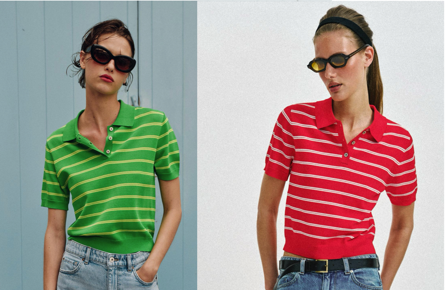 Zara S/S 2026 Striped Polo : Island Green vs Bittersweet.  Which Color Wins ? - Fashion Trend Analysis