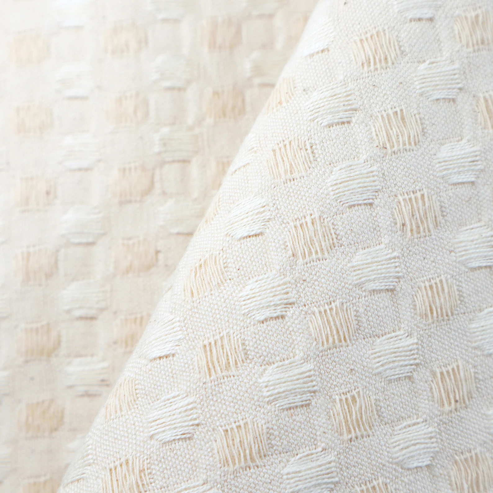 Pure Linen Waffle Pique fabric,