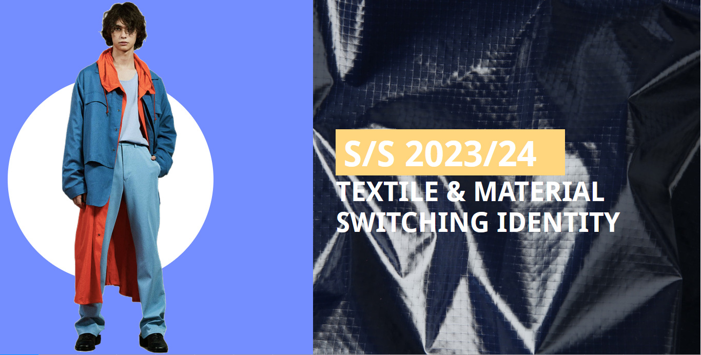 Mens S/S 2023 Textile & Material Forecast - Switching Identity