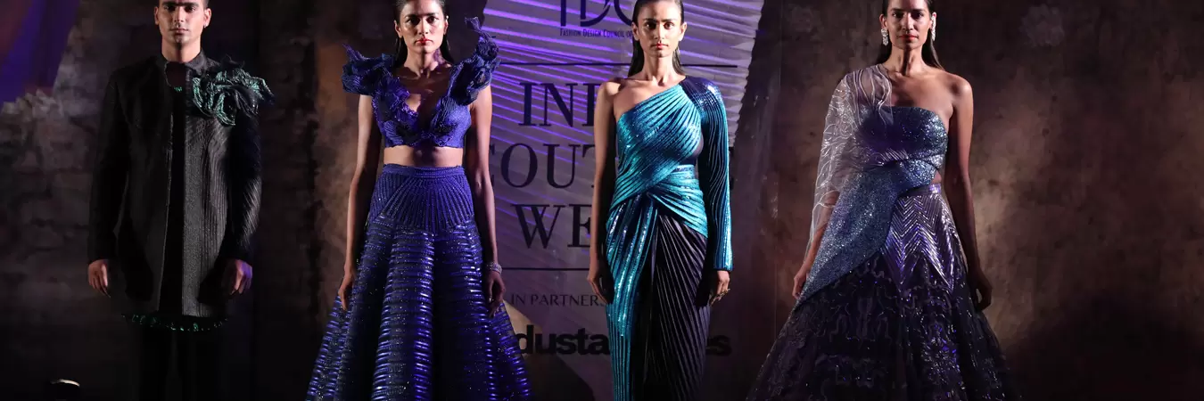 Emerald Metallic Winged Sari | Amit Aggarwal – KYNAH