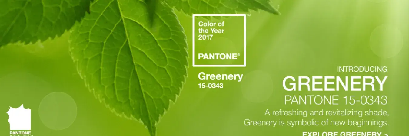 Pantone color of the year "greenery"