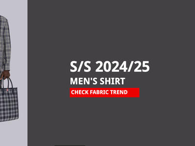 S/S 2024/25 Men's Shirt Fabric - Business Checks