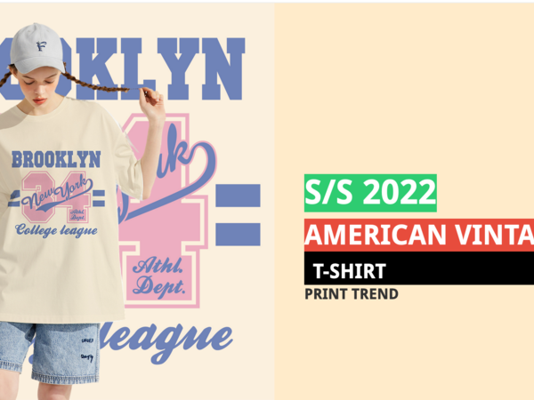 S/S2022 Women's T-shirt Pattern Trend : American Vintage