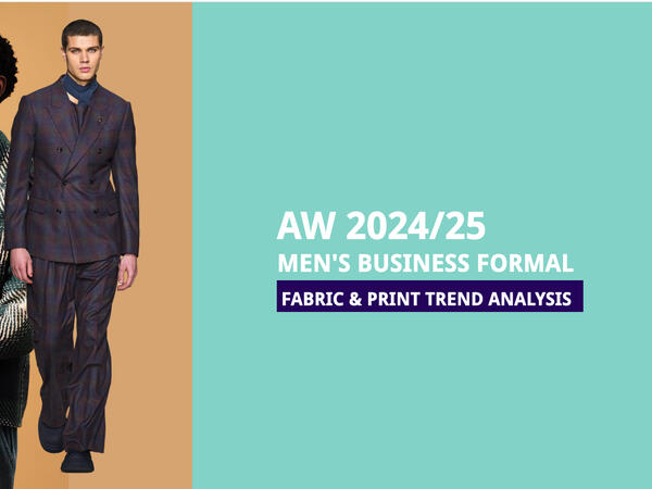 AW 2024/25 Men's Business Suit- Fabric & Print Trend